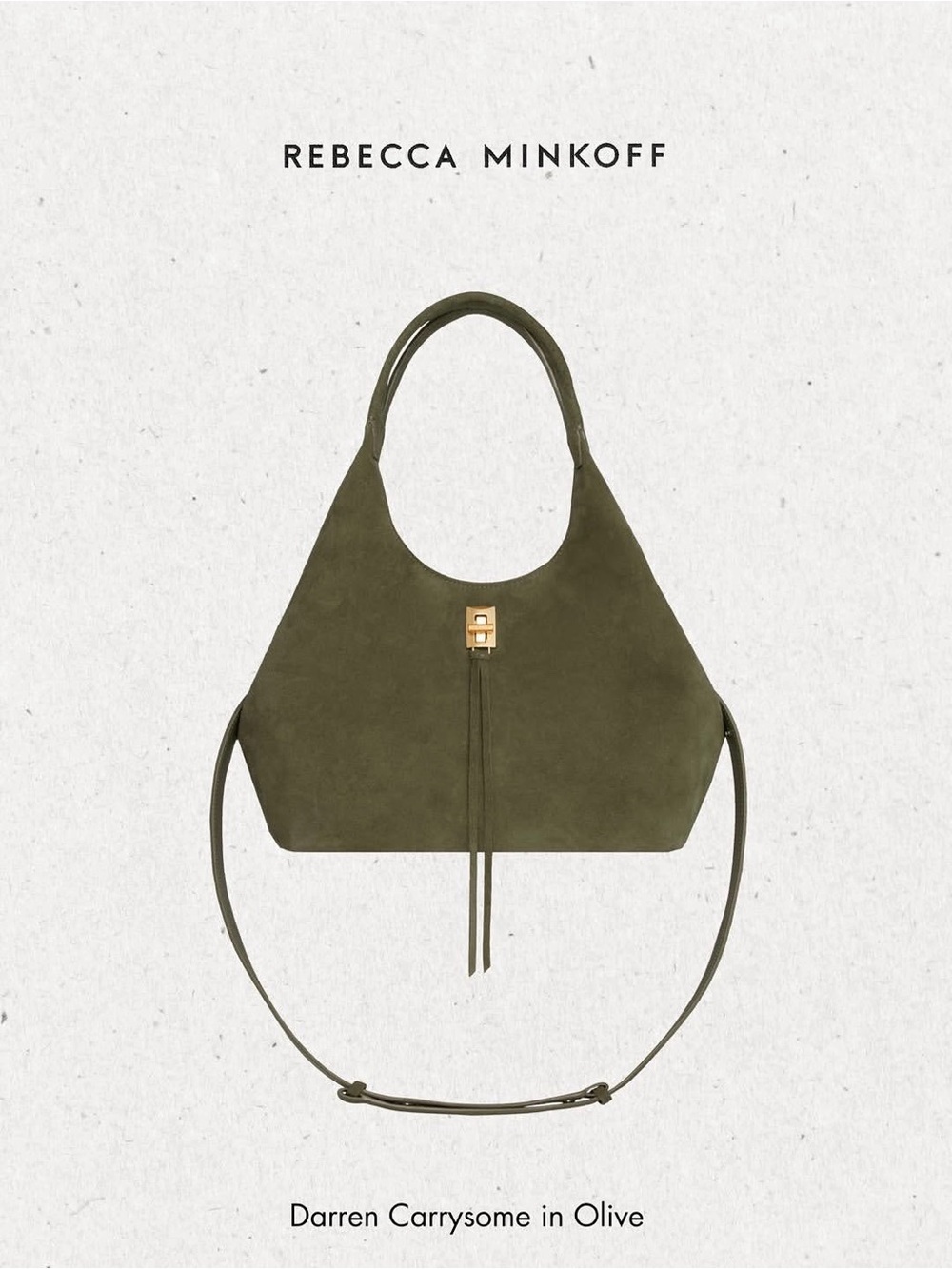 Rebecca Minkoff Darren Small Suede Carrysome Crossbody Hobo Bag NWOT